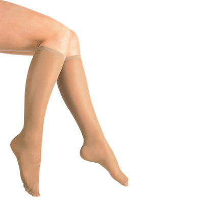 Loving Comfort Mild Anti-Embolism Knee-High Stockings, Large, Beige -1 Pair