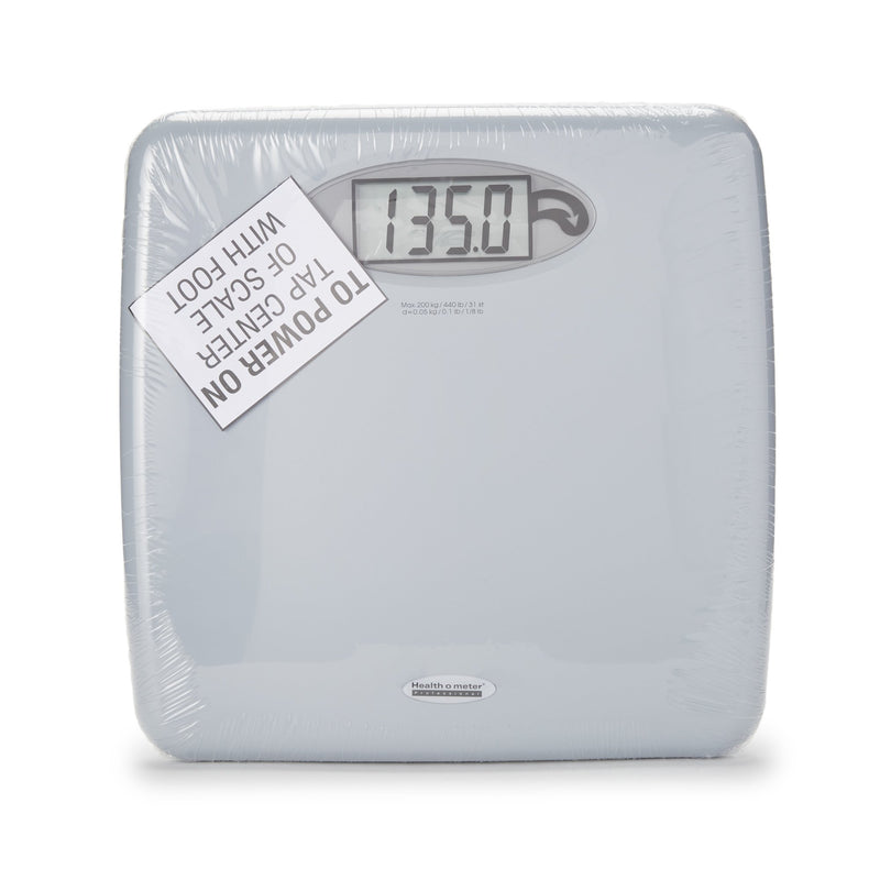 Health O Meter Digital Floor Scale 440lbs Capacity, White -Each