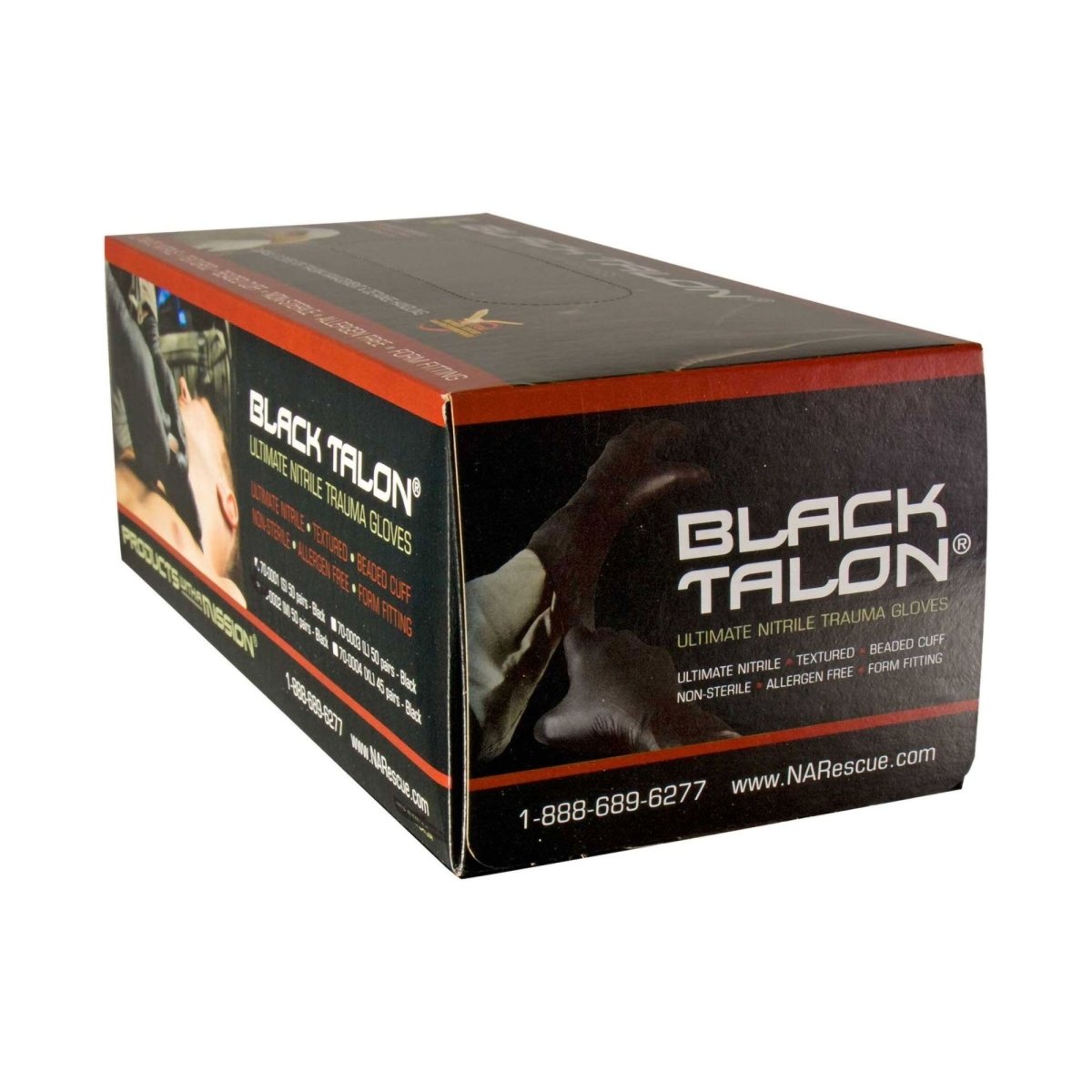 Black Talon Nitrile Extended Cuff Length Exam Glove, Black - 1065653_BX - 1 Black Talon Nitrile Extended Cuff Length Exam Glove, Black - 1065653_BX - 1