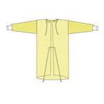 Welmed Protective Procedure Gown, Large, Yellow -Bag of 10