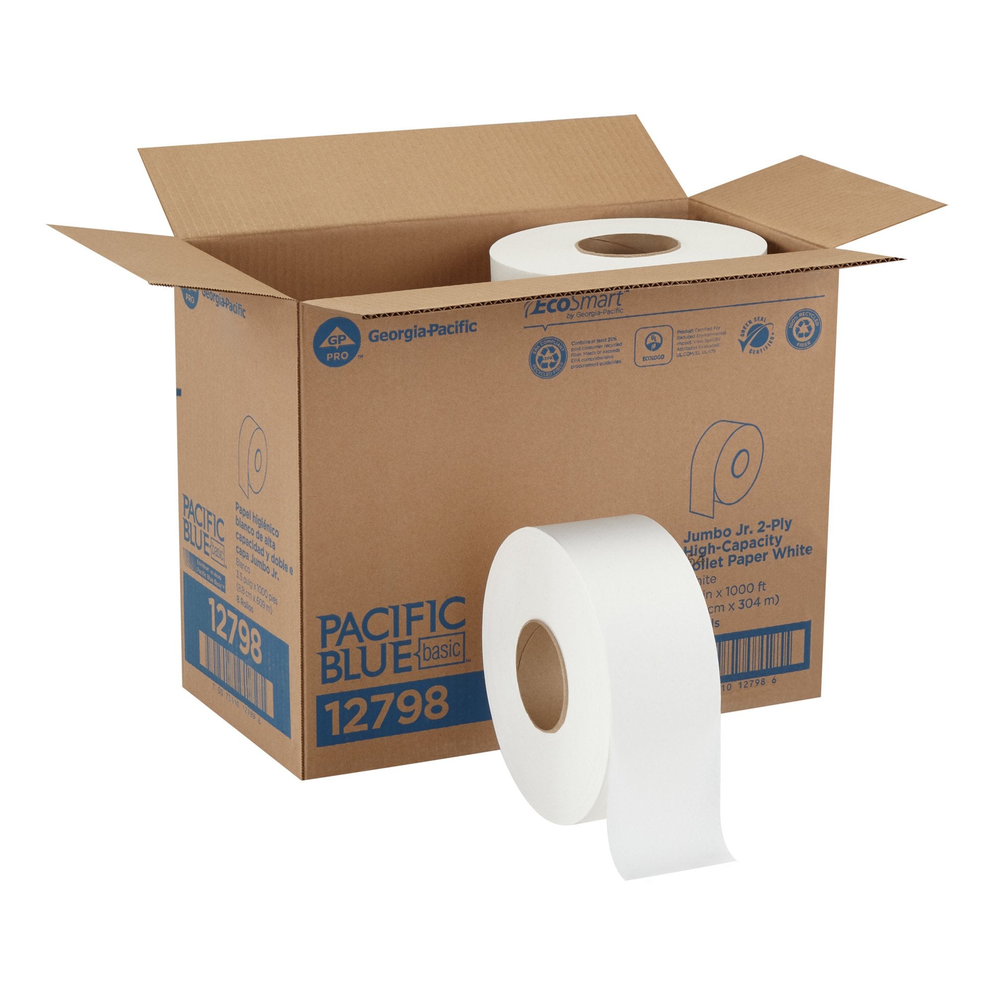 envision Jumbo Size Cored Roll Toilet Tissue -Case of 8