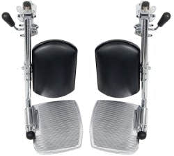 drive Wheelchair Foot Plate for Use With Bariatric Sentra EC heavy duty, Extra-wide Wheelchairs, 8 in. L x 6 in. W x 18 in. H, Steel -1 Pair
