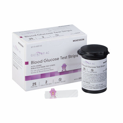 Quintet AC Blood Glucose Test Strips -Box of 1