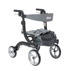 drive Nitro Hemi 4 Wheel Rollator, Black -Each