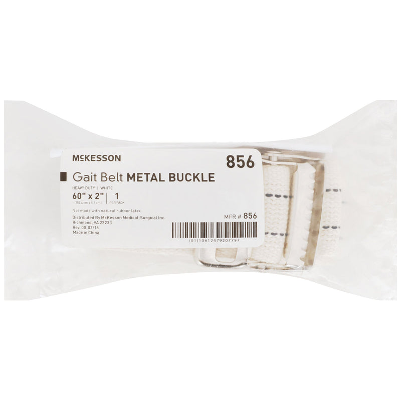McKesson Gait Belt Heavy Duty, 60 Inch, White -Case of 48
