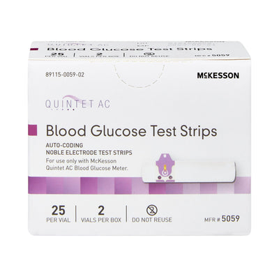 Quintet AC Blood Glucose Test Strips -Box of 1