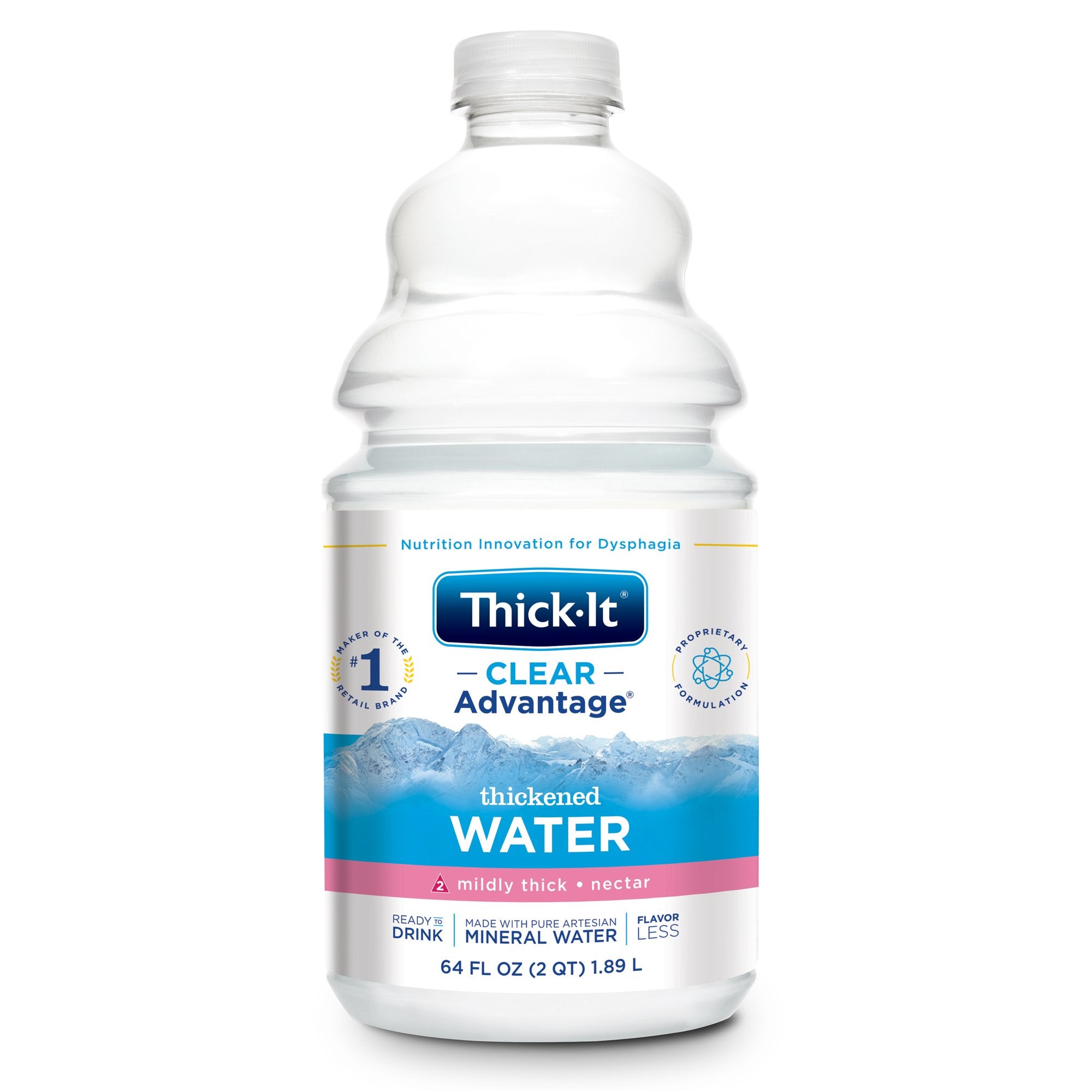 Thick-It Clear Advantage Nectar Consistency Thickened Water, Unflavored, 64 oz. Bottle -Case of 4