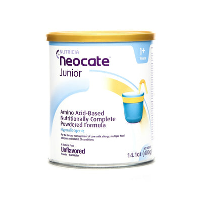 Neocate Junior with Prebiotics Pediatric Acid-Based Powdered Formula, Unflavored, 14.1 oz. Can -Case of 4