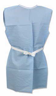 Tidi Patient Exam Gown, 2X-Large, Blue -Each