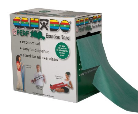 CanDo Perf 100 Exercise Resistance Band, Green, 5 Inch x 100 Yard - 803459_EA - 1
