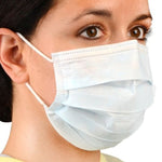 Cardinal Health Procedure Mask Pleated Earloops 2.0 mm H20/cm2, Blue - 1205865_BG - 1