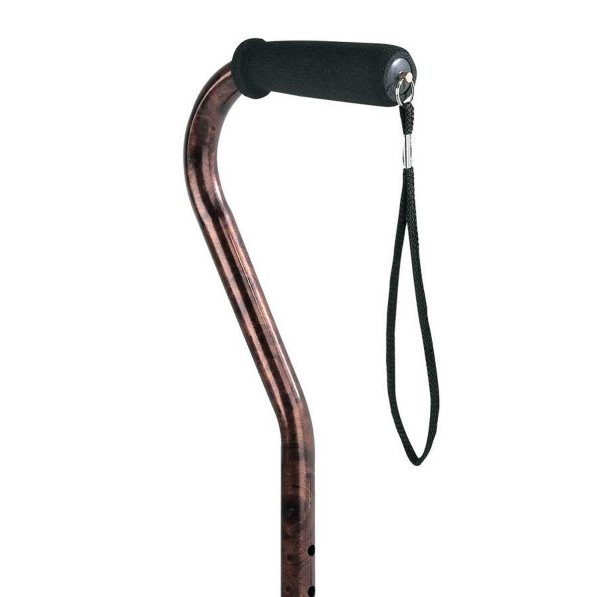 Carex Bronze Offset Cane, Height-Adjustable, 31- 40 Inch