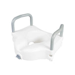 Carex Classics Raised Toilet Seat with Armrests - 835138_EA - 1