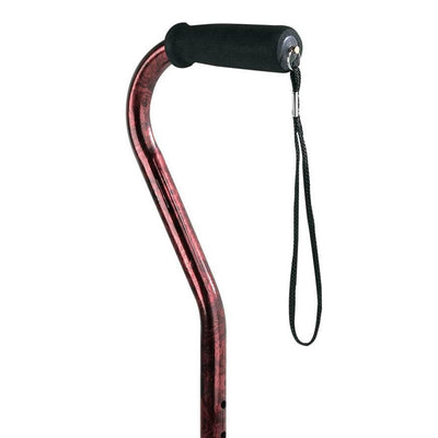 Carex Offset Cane, 31-40 inch Height-Adjustable - Red - 489458_EA - 1