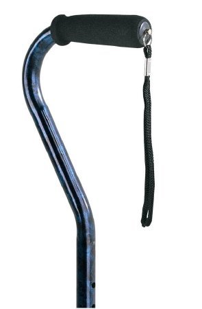 Carex Offset Cane, Height-Adjustable, 31"-40", Blue - 554908_CS - 1