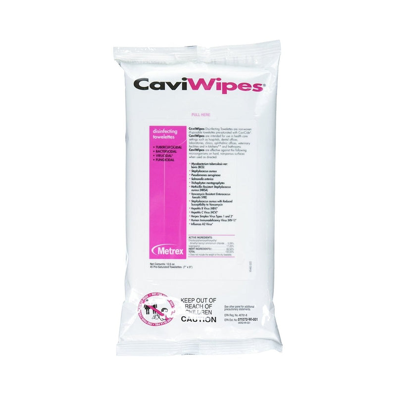CaviWipes1 Surface Disinfectant, Alcohol Based, Non-sterile, Disposable - 872154_PK - 20