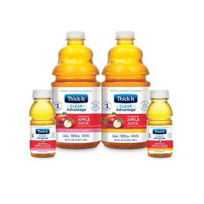 Thick-It Clear Advantage Honey Consistency Thickened Beverage, Apple, 64 oz. Bottle -Case of 4