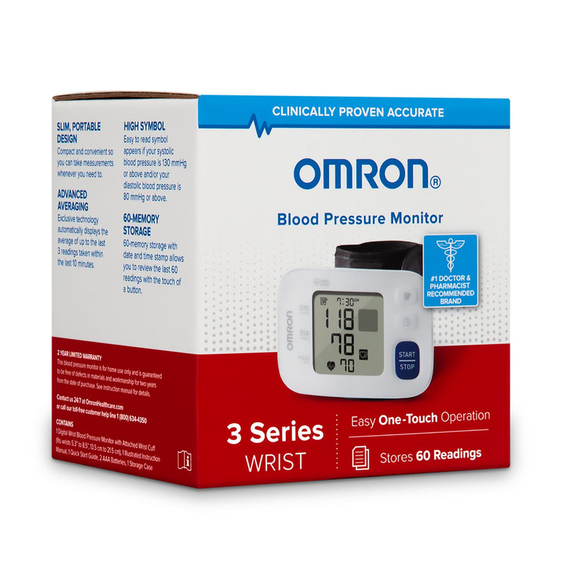 Omron 3 Series Digital Blood Pressure Wrist Unit -Each