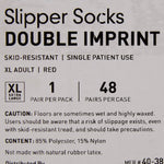 McKesson Terries Adult Slipper Socks Skid-Resistant Tread Sole and Top, X-Large -Case of 48