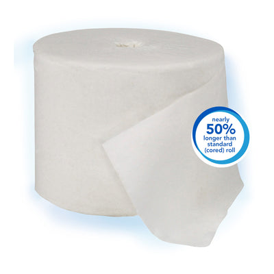 Scott Essential Toilet Tissue, 2-Ply, Standard Size, Coreless Roll -Case of 36