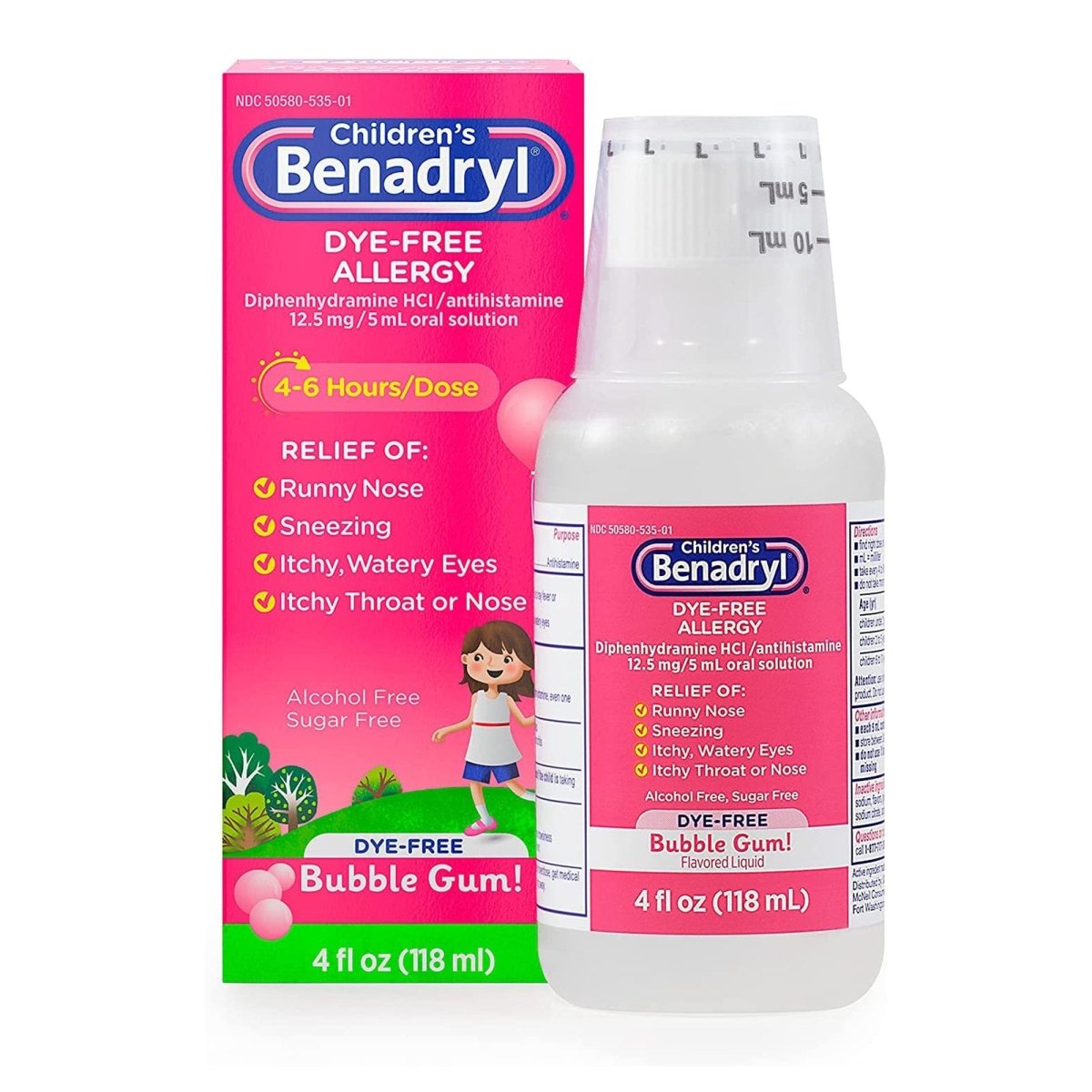 Children's Benadryl Bubble Gum Flavor Children's Allergy Relief - 668935_EA - 1