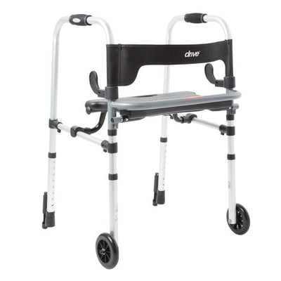 Clever-Lite LS Aluminum Dual Release Folding Walker, 29½ – 39 Inch Height - 583547_EA - 2
