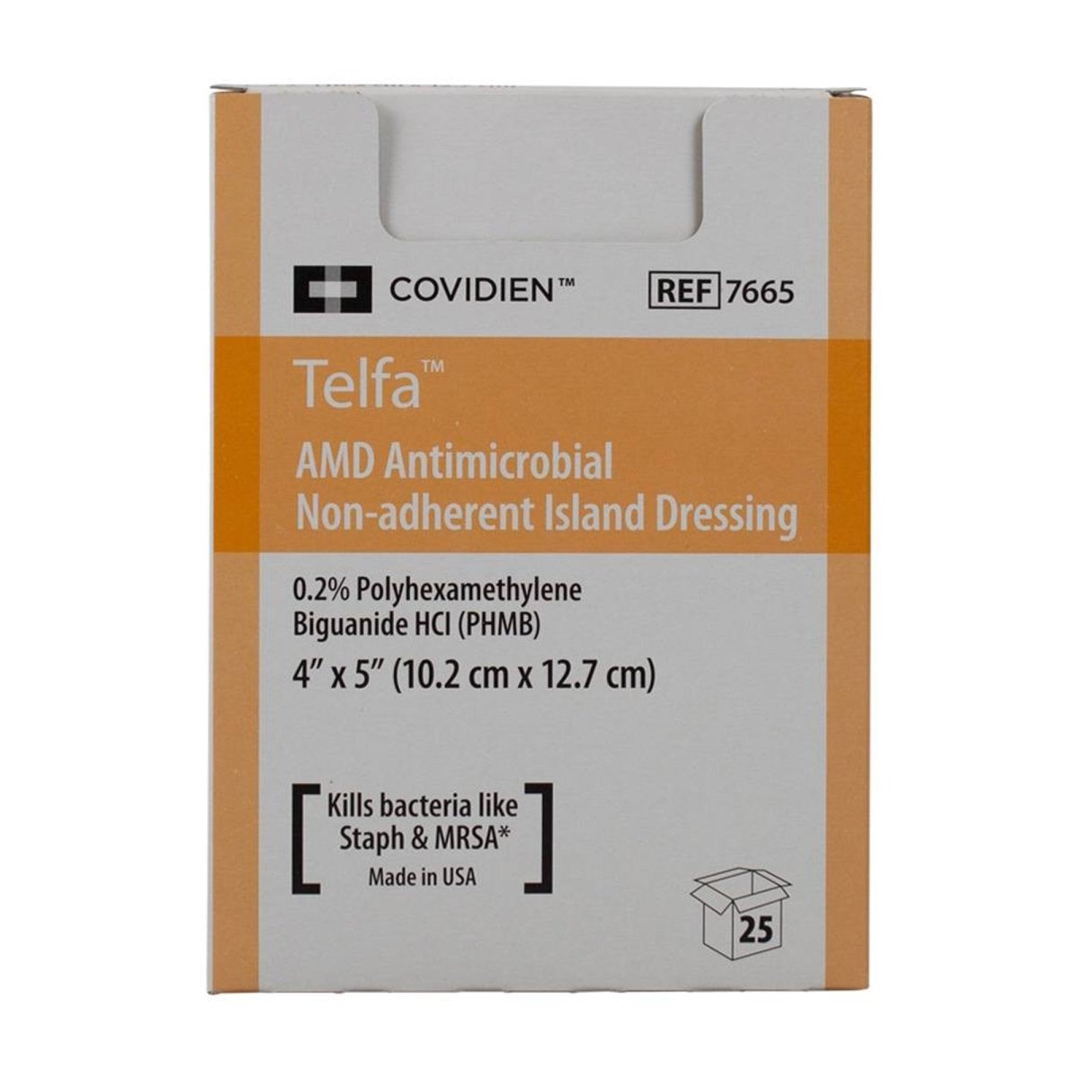 Covidien Telfa Impregnated Antimicrobial Dressing, 4 x 5 Inch - 494051_CS - 1