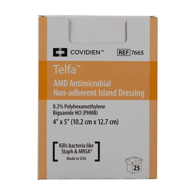 Covidien Telfa Impregnated Antimicrobial Dressing, 4 x 5 Inch - 494051_CS - 1