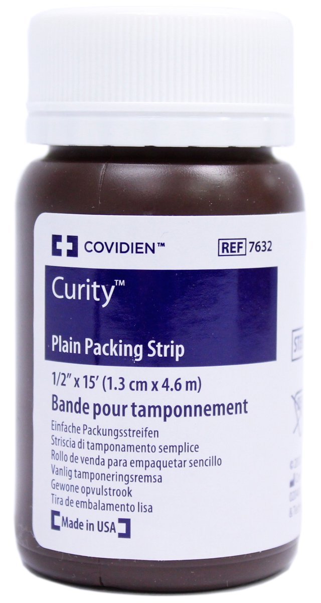 Curity Nonimpregnated Wound Packing Strip, ½ Inch x 5 Yard - 224788_CS - 1