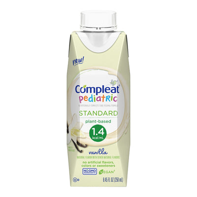 Compleat Pediatric / Tube Feeding Formula Pediatric Standard 1.4 Cal, Vanilla, 8.45 oz. Carton Ready to Use -Case of 24