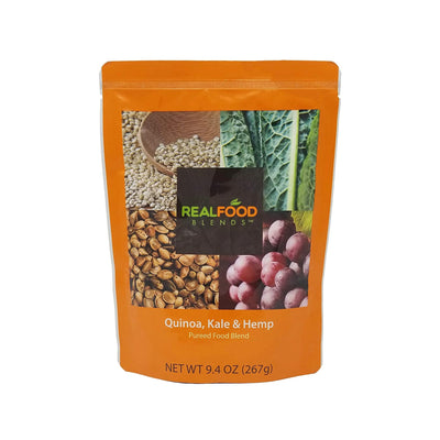 Real Food Blends Pureed Food Blends, Quinoa, Kale & Hemp Real, 9.4 oz. Ready to Use Pouch -Case of 12