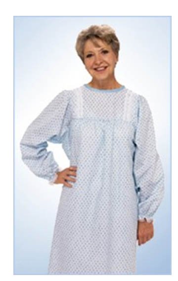 TieBack Patient Exam Gown, Geometric Print -Each