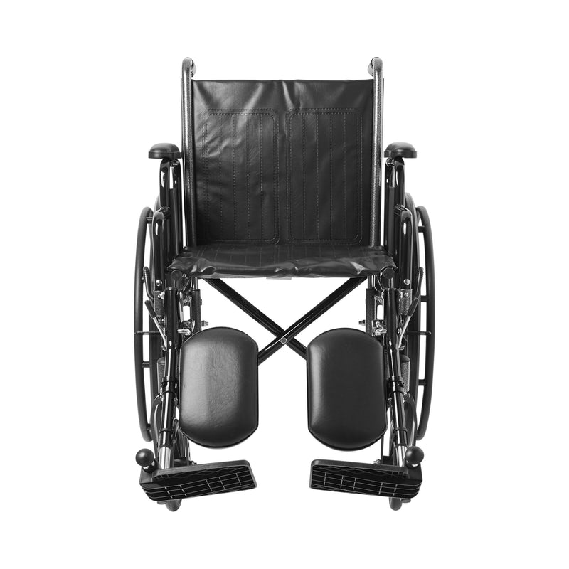 McKesson Dual Axle Wheelchair with Desk Length Arm Swing-Away Elevating Legrest, 18 Inch Seat Width -Each