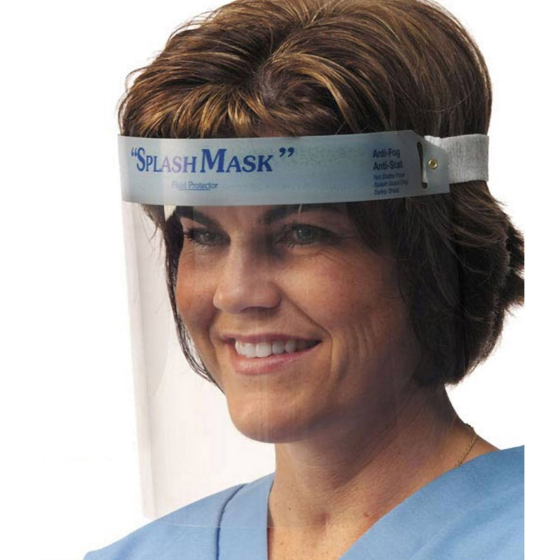Splash Mask Face Shield One Size Fits Most Full Length Anti-fog -Box of 24