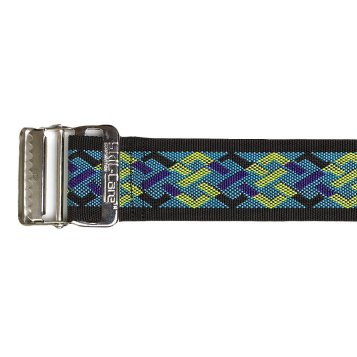 SkiL-Care 60 Inch Nylon Bariatric Gait Belt with Metal Buckle, Geo-Pattern -Each
