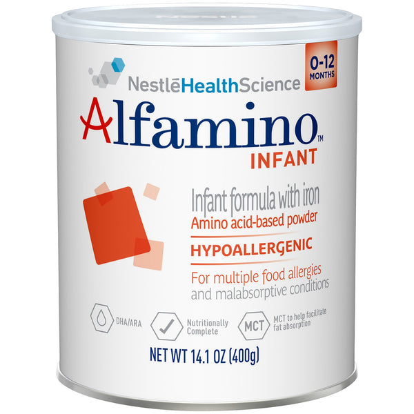 Alfamino Powder Amino Acid Based Infant Formula with Iron, 14.1 oz. Can -Case of 6