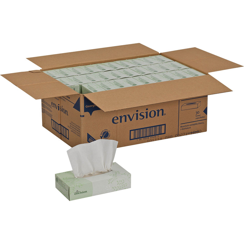 Envision Facial Tissue White 8 X 8-3/10 Inch -Case of 30