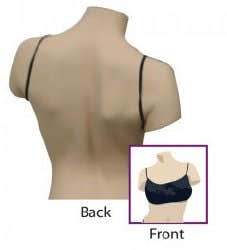 Reflections Disposable Bra, Large/X-Large, Black -Box of 100