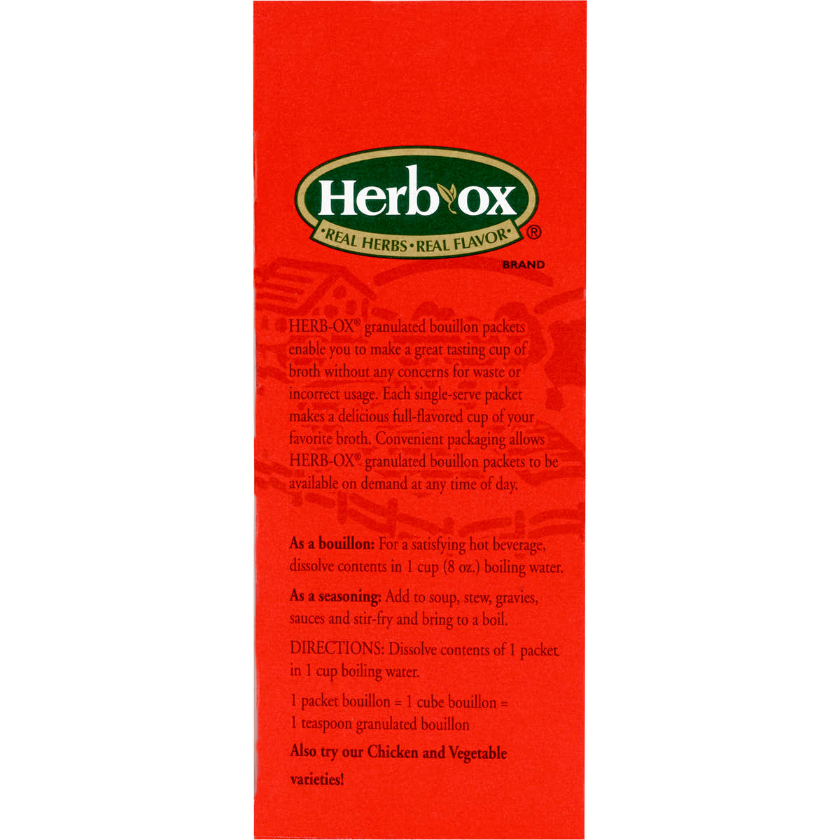 Herb-Ox Beef Bouillon Instant Broth -Box of 50