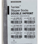 McKesson Terries Adult Slipper Socks Skid-Resistant Tread Sole and Top, 2X-Large, Gray -Case of 48