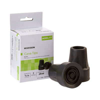 McKesson Cane / Crutch Tip, 7/8 Inch Diameter -1 Pair