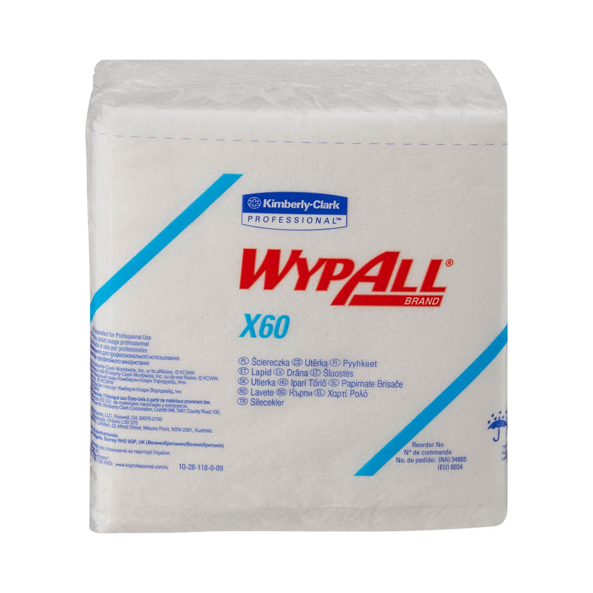 WypAll X60 Task Wipe, ¼ Fold -Case of 1