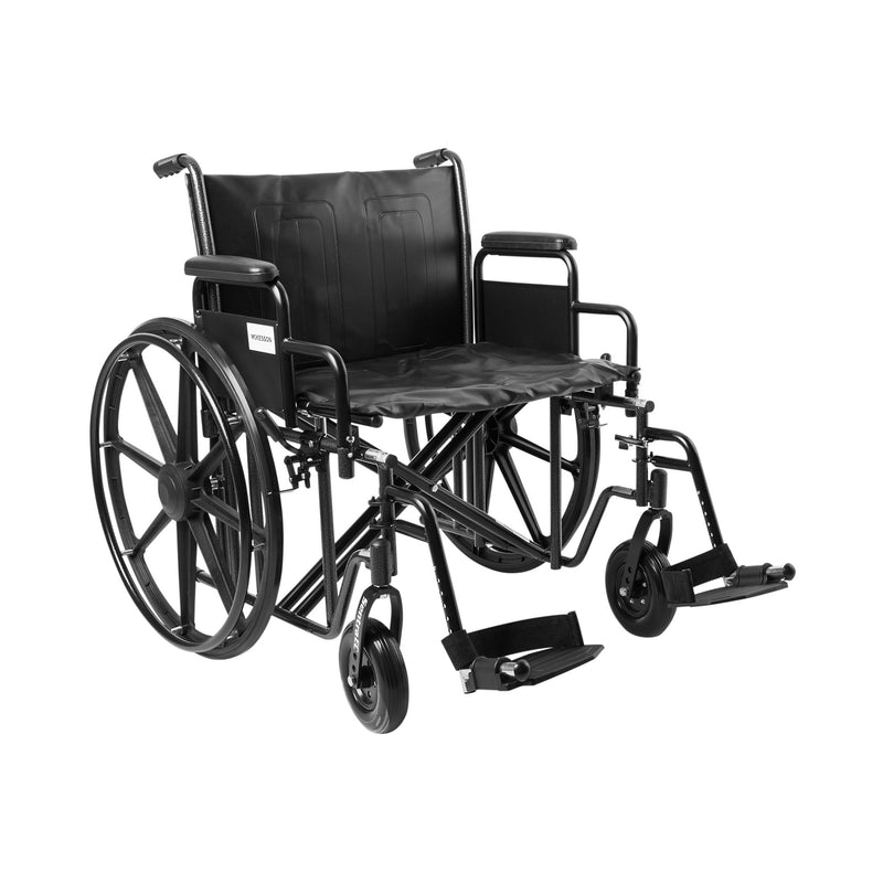 McKesson Bariatric Wheelchair with Swing-Away Footrest, 24-Inch Seat Width -Each