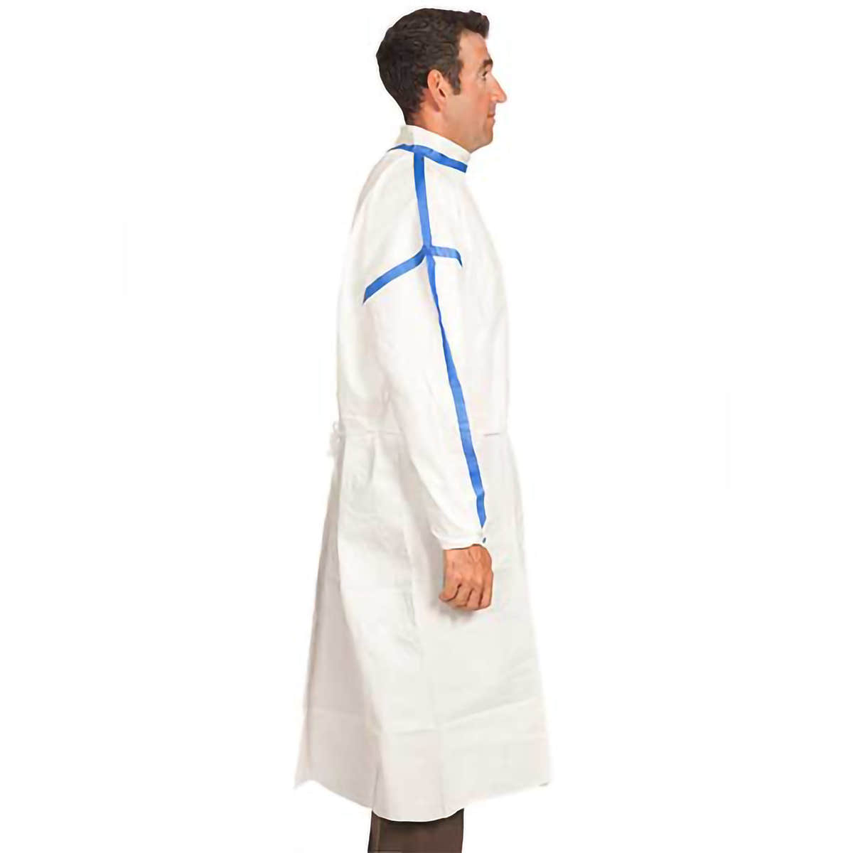 TrueCare Biomedix Chemotherapy Procedure Gown, 3X-Large White Sterile ASTM F739-12 Disposable -Carton of 50