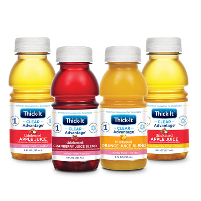 Thick-It Clear Advantage Honey Consistency Thickened Beverage, Apple, 8 oz. Bottle -Case of 24