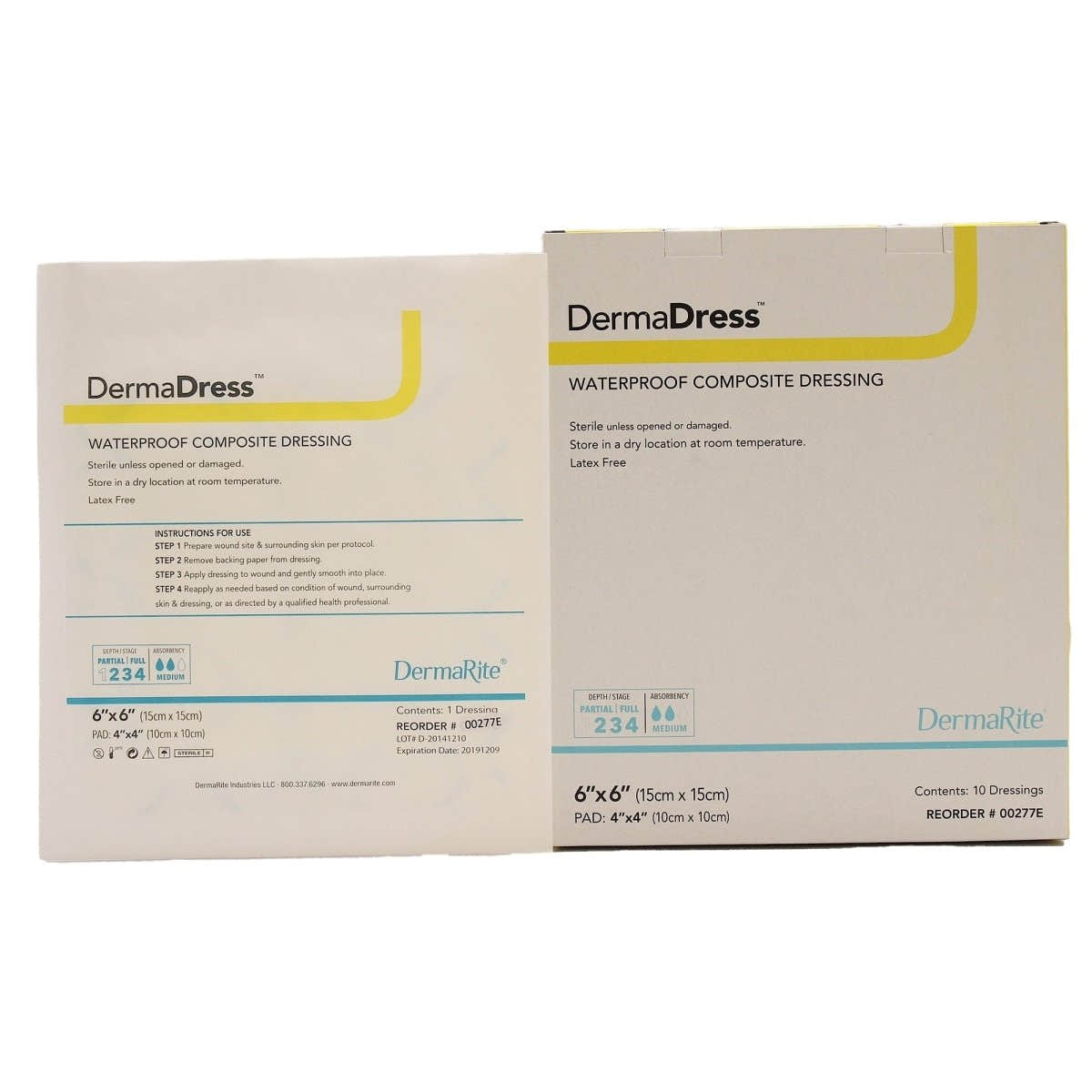 DermaDress Composite Dressing, 6 x 6 inch - 727077_BX - 1