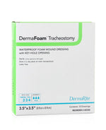 DermaFoam Tracheostomy Nonadhesive without Border Foam Dressing, 3½ x 3½ Inch - 946613_BX - 1