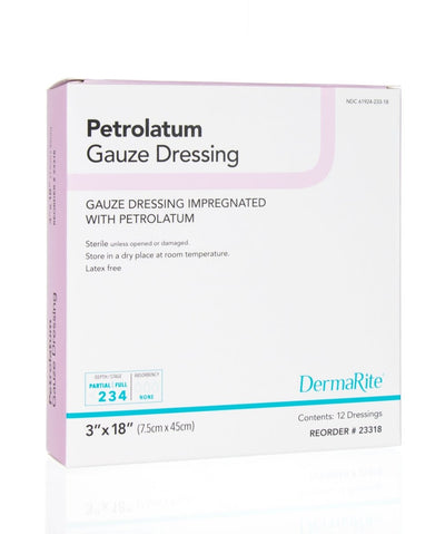 DermaLite Petrolatum Impregnated Dressing, 3 x 18 Inch - 946691_BX - 1