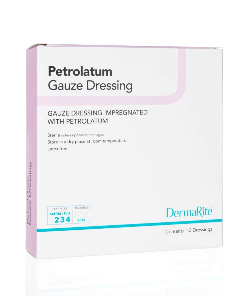 DermaRite Petrolatum Impregnated Dressing, 3 x 9 Inch - 946690_BX - 1