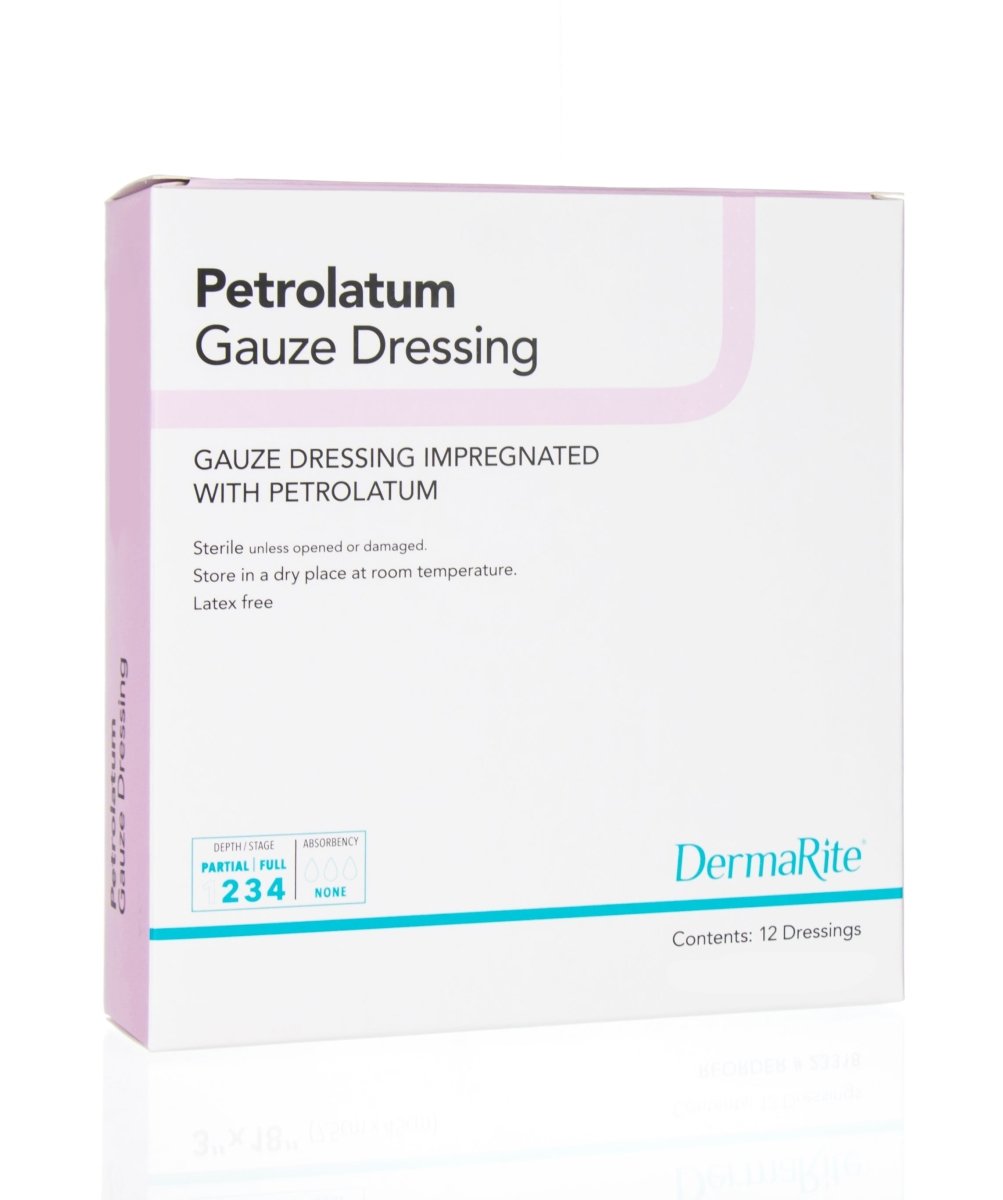 DermaRite Petrolatum Impregnated Dressing, 3 x 9 Inch - 946690_BX - 1